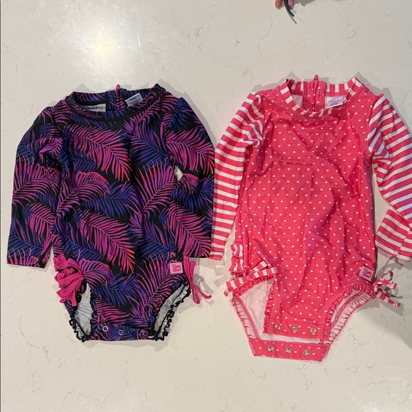 Ruffle Butts swim rash guard with UPF 50+ (18-24M) - Picture 1 of 9